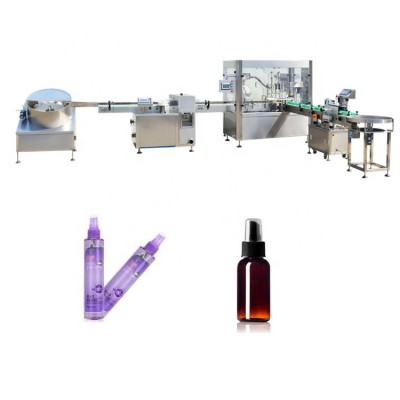 Pharmaceutical grade medical alcohol spray filling capping and labeling machine